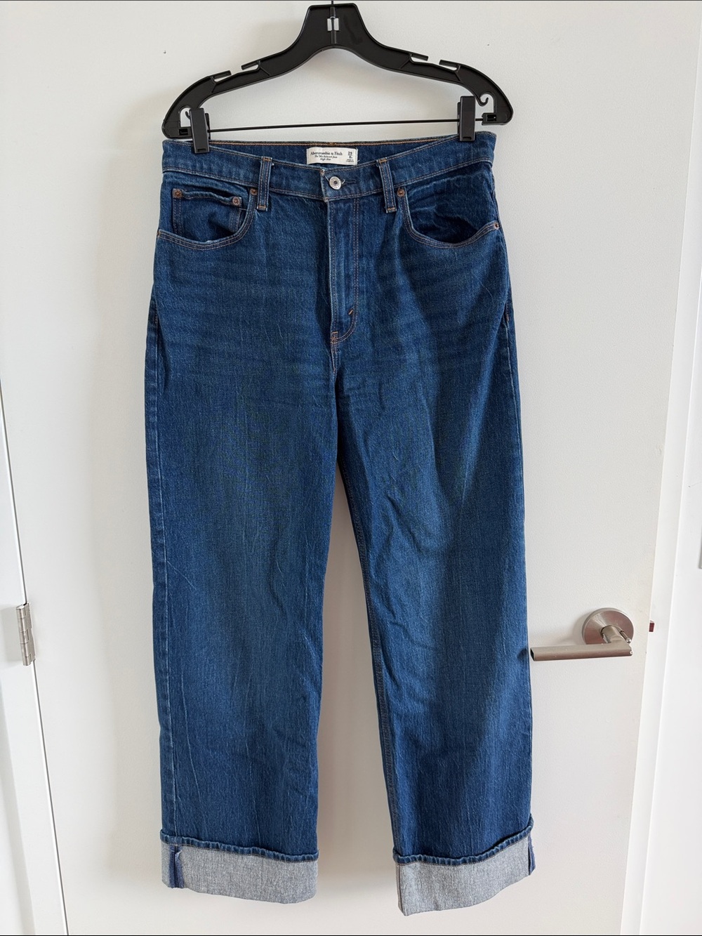 Abercrombie 90’s Relaxed Straight Jeans - Dark Blue
